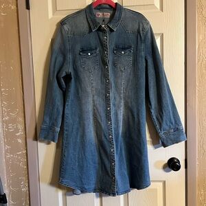 Southern Fried Chics Denim Shirt Dress